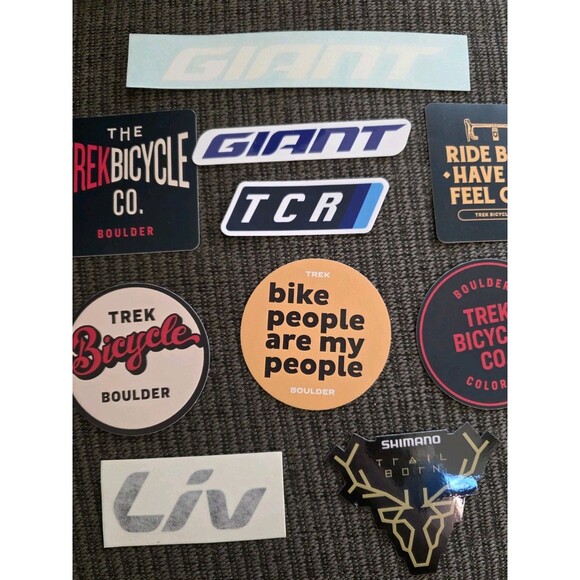 10x Biking Cycling Outdoor Stickers Mixed Lot Liv Shimano XTR Trek Boulder Giant - Picture 3 of 5